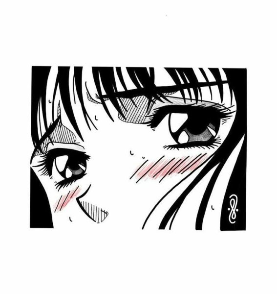 Аниме глаза тату эскиз