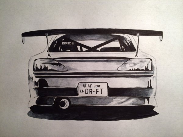 Nissan Silvia s15 карандашом