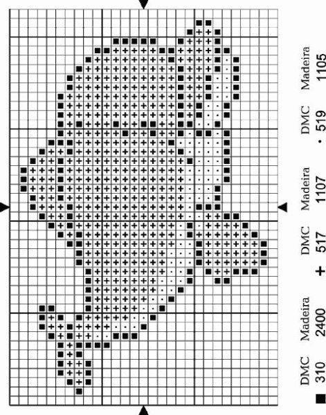 Теневой узор спицами мишка