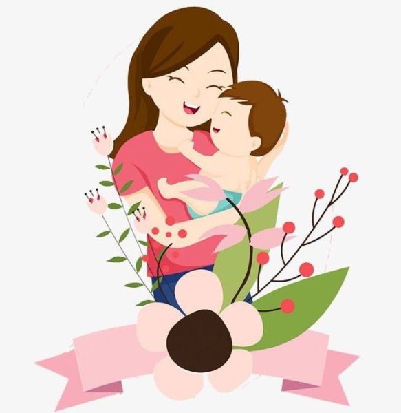 Силуэт матери и ребенка