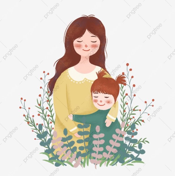 Мама и сын рисунок карандашом