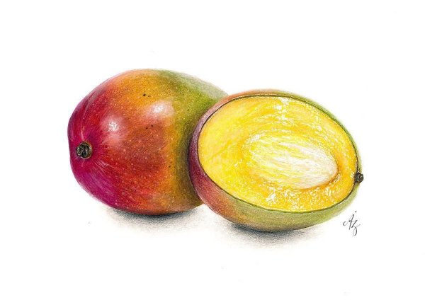 Манго в мультяшном стиле