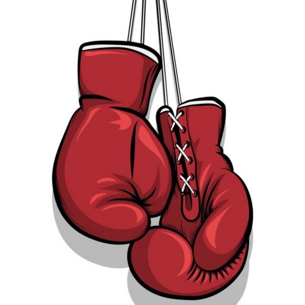 Боксерские перчатки на белом фоне