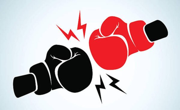 Боксерские перчатки силуэт