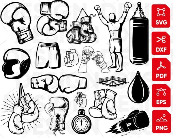 Muay Thai перчатки вектор