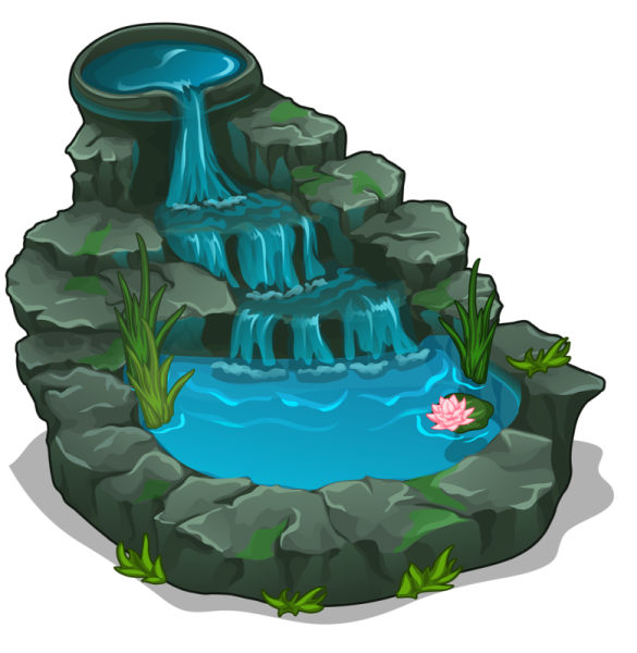 Водопад без фона