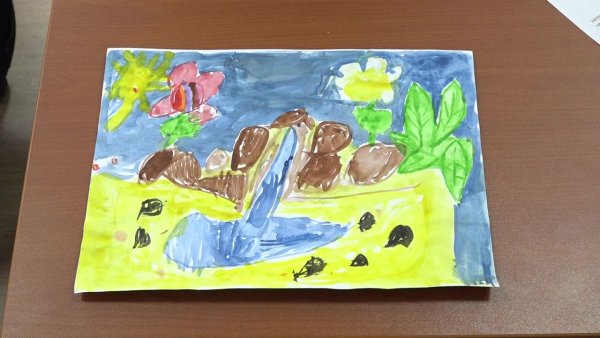 Родник рисунок для детей