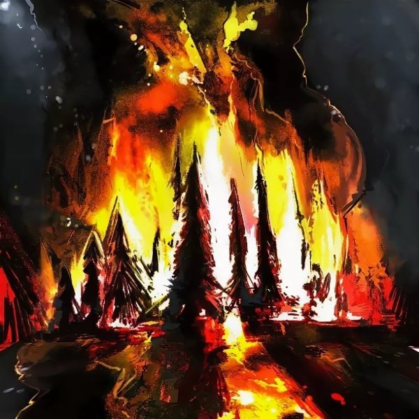 Рисунок на тему пожар