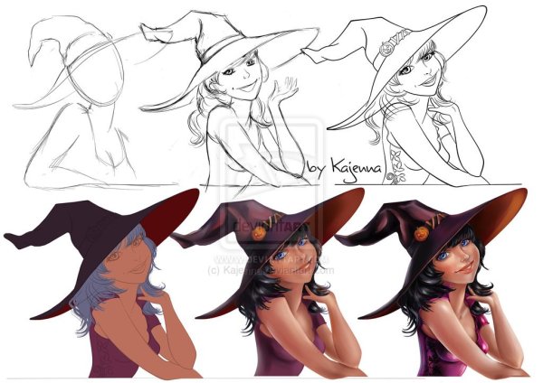 Шляпа ведьмы раскраска