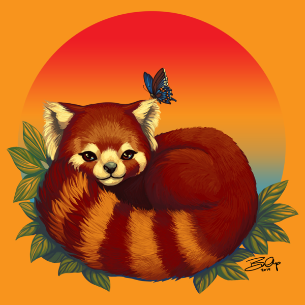 Мультяшные красные панды