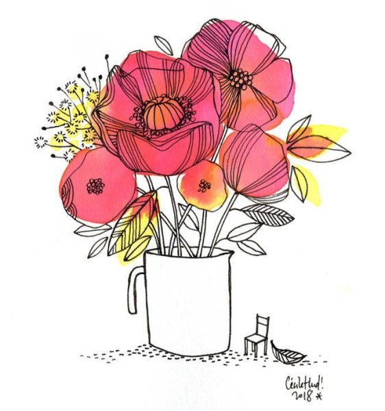 Нарисовать розу на руке