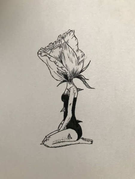 Аниме девушка цветы