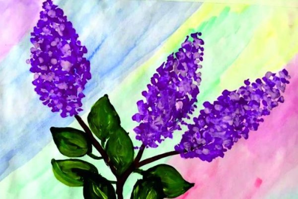 Нарисовать сирень