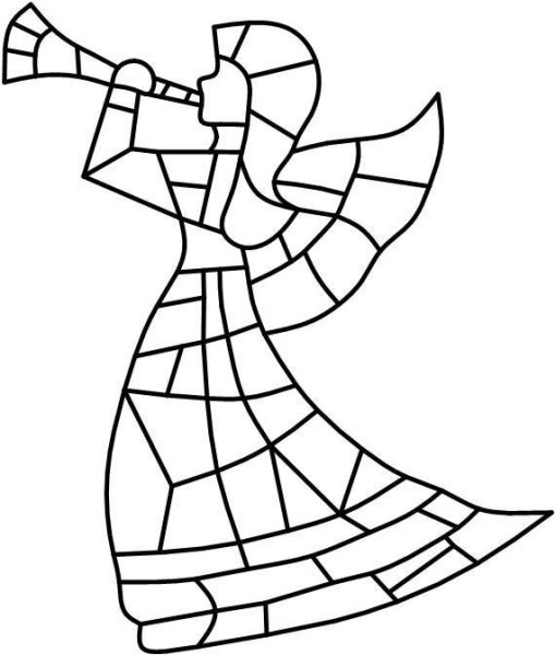 Рождественский вертеп витраж