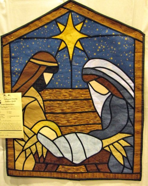 Витраж Рождество Христово