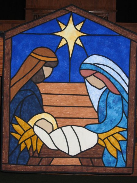 Новогодний витраж трафарет