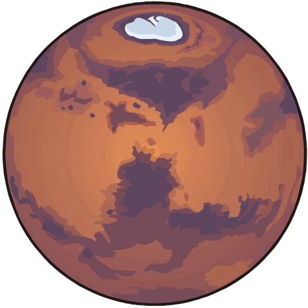 Марс нарисовать