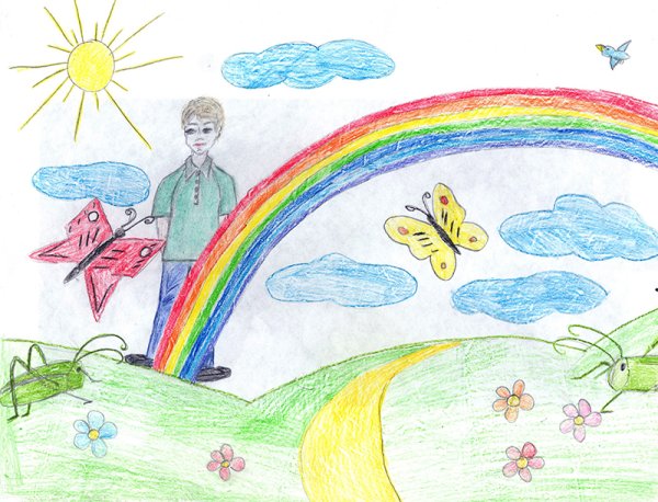 Мир в радуге профессий рисунки