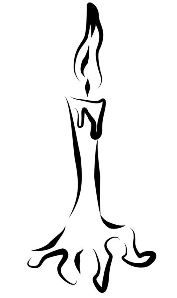 Свеча силуэт