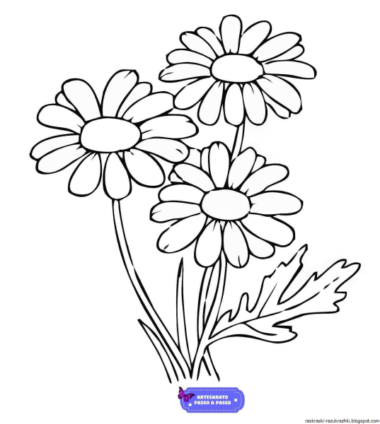 Цветочки мультяшные