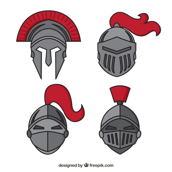 Рыцарский шлем векторный