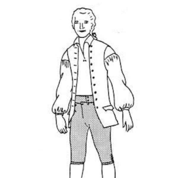 Мужской костюм раскраска