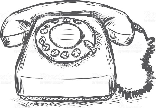Телефон рисунок карандашом