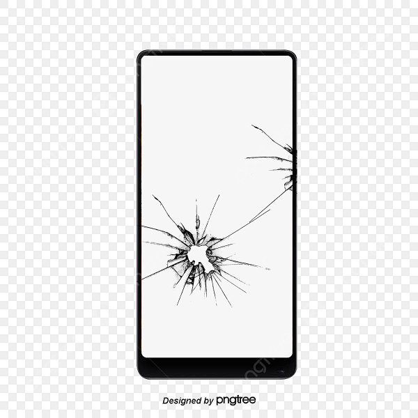 Разбитый смартфон вектор