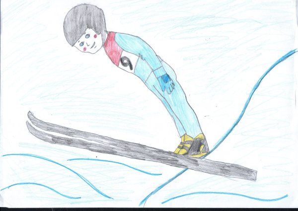 Рисунок на тему зимний спорт