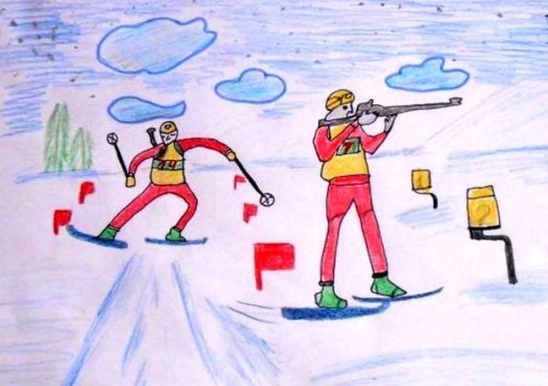 Раскраски зимние виды спорта