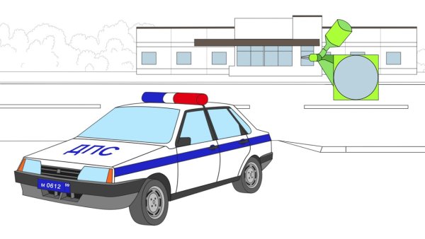 Машина ДПС для раскрашивания