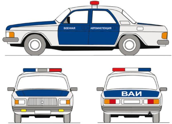 ВАЗ 2110 ДПС рисунок сбоку