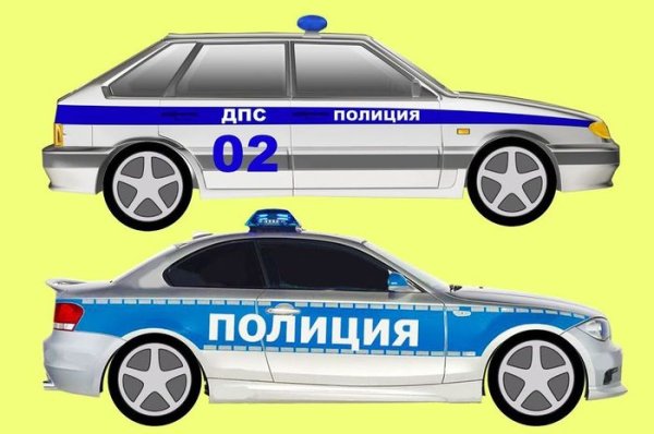 Полицейская машина рисунок