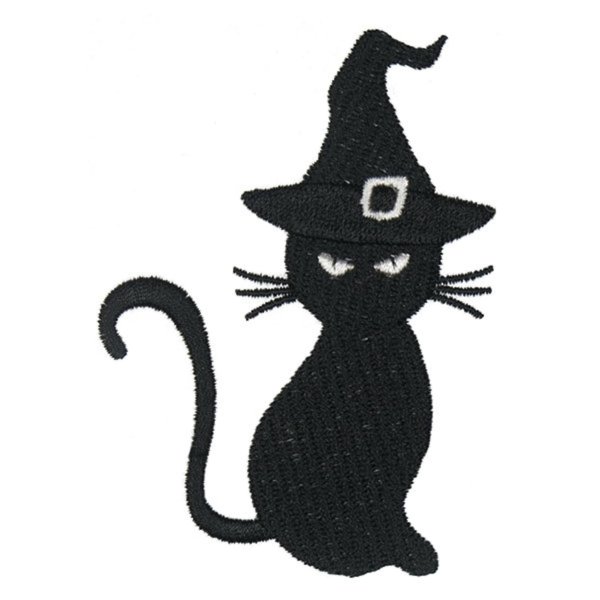 Трафарет кошки на Хэллоуин