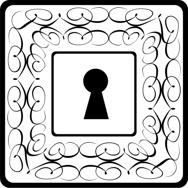 Замочная скважина трафарет