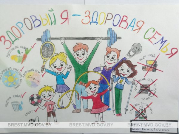 Рисунок на тему моя здоровая семья