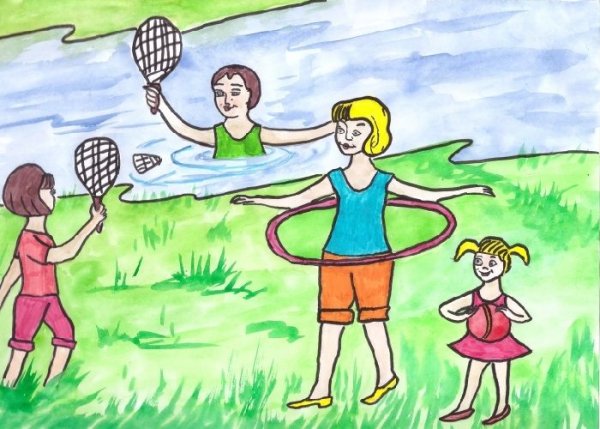 Спорт в моей семье рисунки