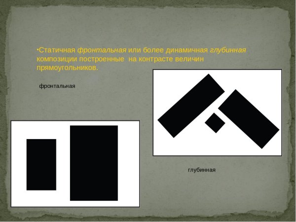 Фронтальная и глубинная композиция