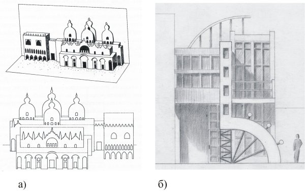 Здание из геометрических фигур рисунок