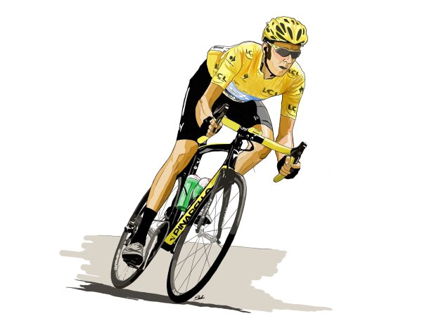 Велосипедист иллюстрация