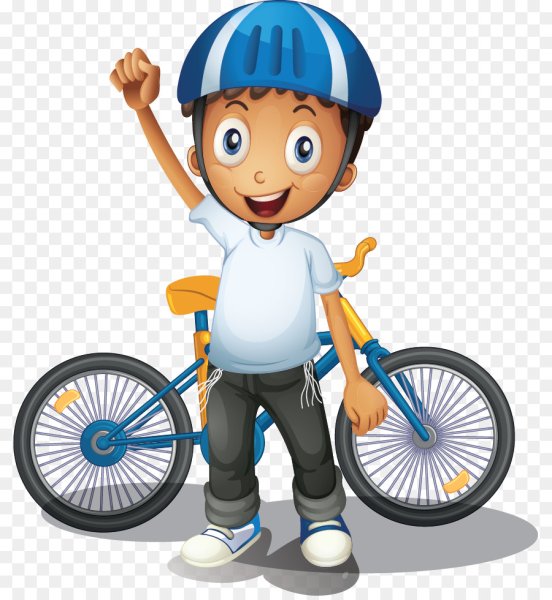 Велосипедист на прозрачном фоне