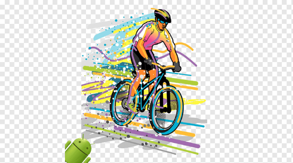 Велосипедист без фона