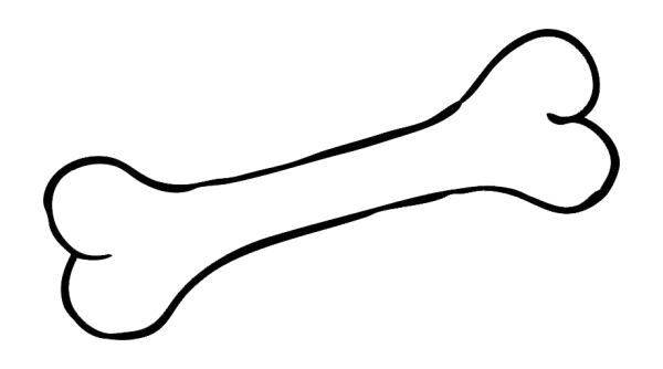 Кость карандашом