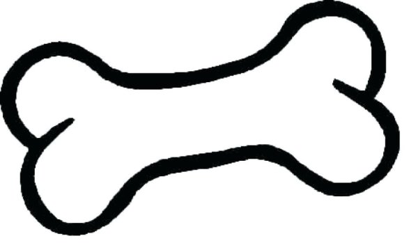 Раскраска кость для собаки