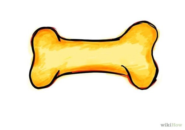 Собака с костью для детей