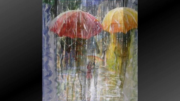 Капля на стекле живопись