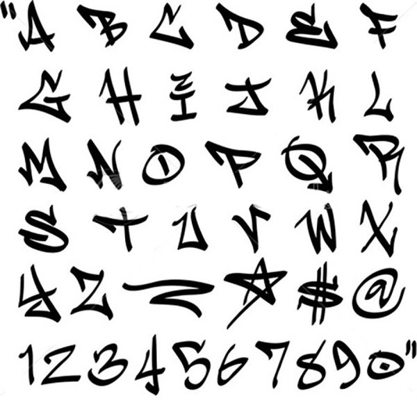 Граффити маркером буквы