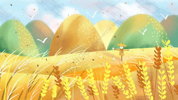 Пейзаж пшеница вектор