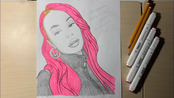 Рисунок ИНСТАСАМКИ карандашом