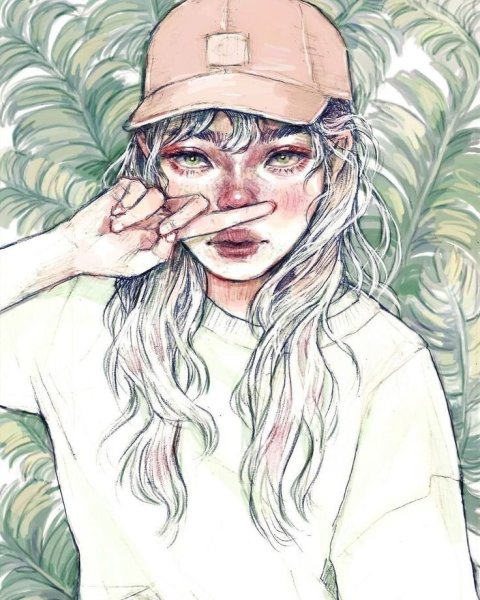 Инстасамка рисунок карандашом